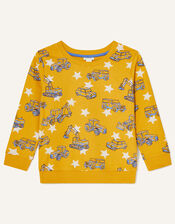 Digger Sweatshirt, Yellow (MUSTARD), large