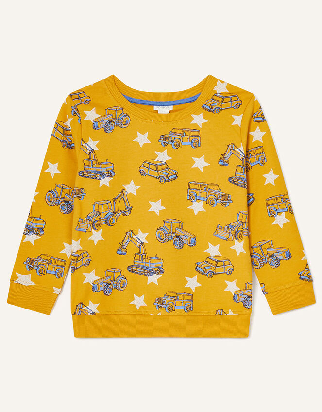 Digger Sweatshirt, Yellow (MUSTARD), large