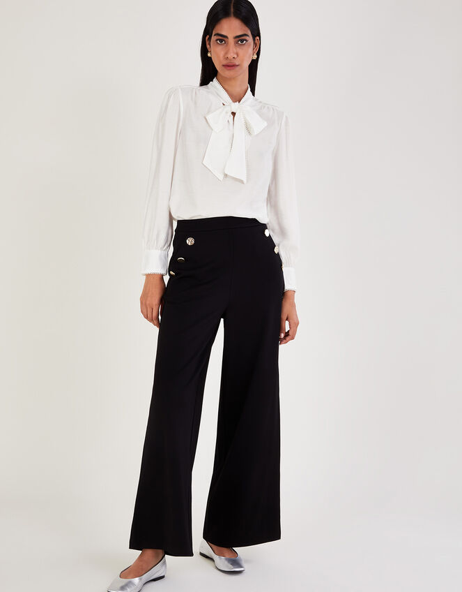 Polly Pussybow Blouse , Ivory (IVORY), large