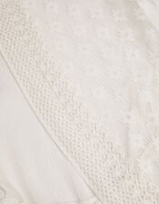 Crochet Kaftan Dress, White (WHITE), large