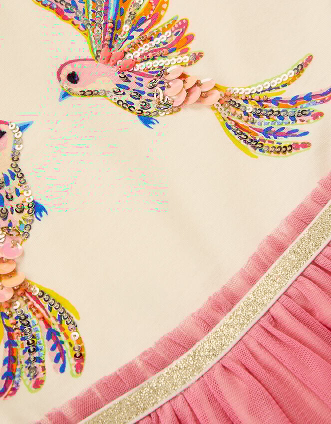 Ombre Embellished Hummingbird Disco Dress, Pink (PINK), large