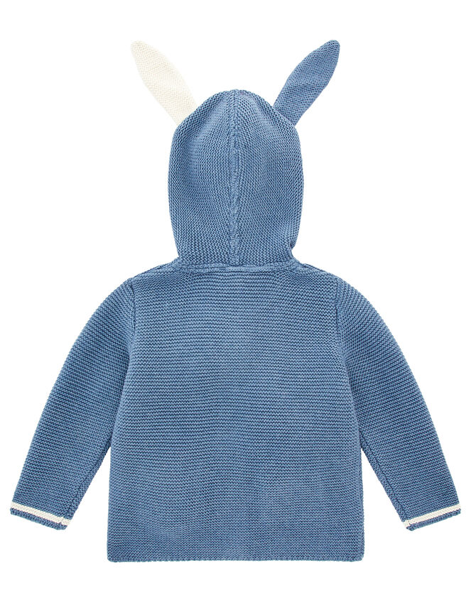 Newborn Baby Dog Cardigan in Organic Cotton, Blue (BLUE), large