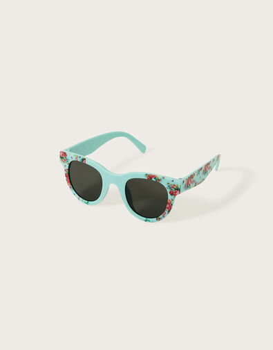 Floral Printed Sunglasses with Rainbow Case, , large