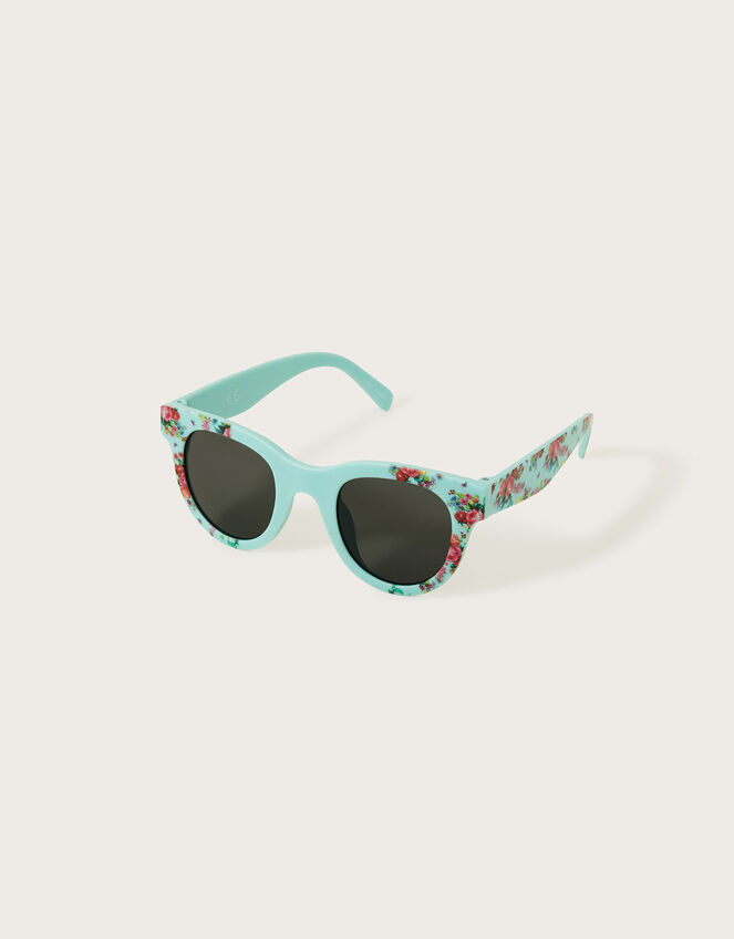 Floral Printed Sunglasses with Rainbow Case, , large