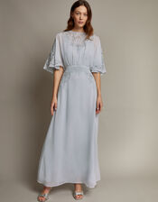 Tatiana Angel Sleeve Embellished Maxi Dress, Blue (PALE BLUE), large