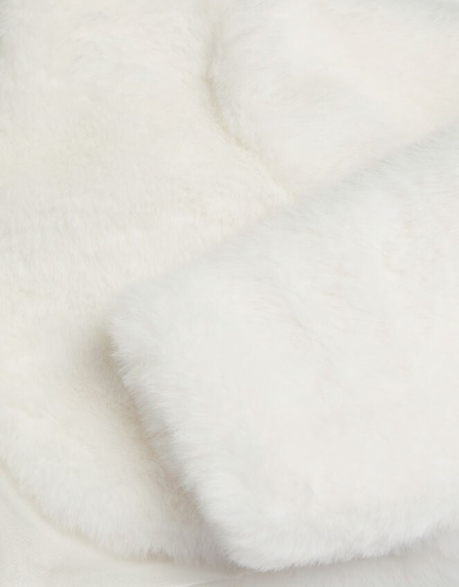 Baby Lara Faux Fur Jacket, Ivory (IVORY), large