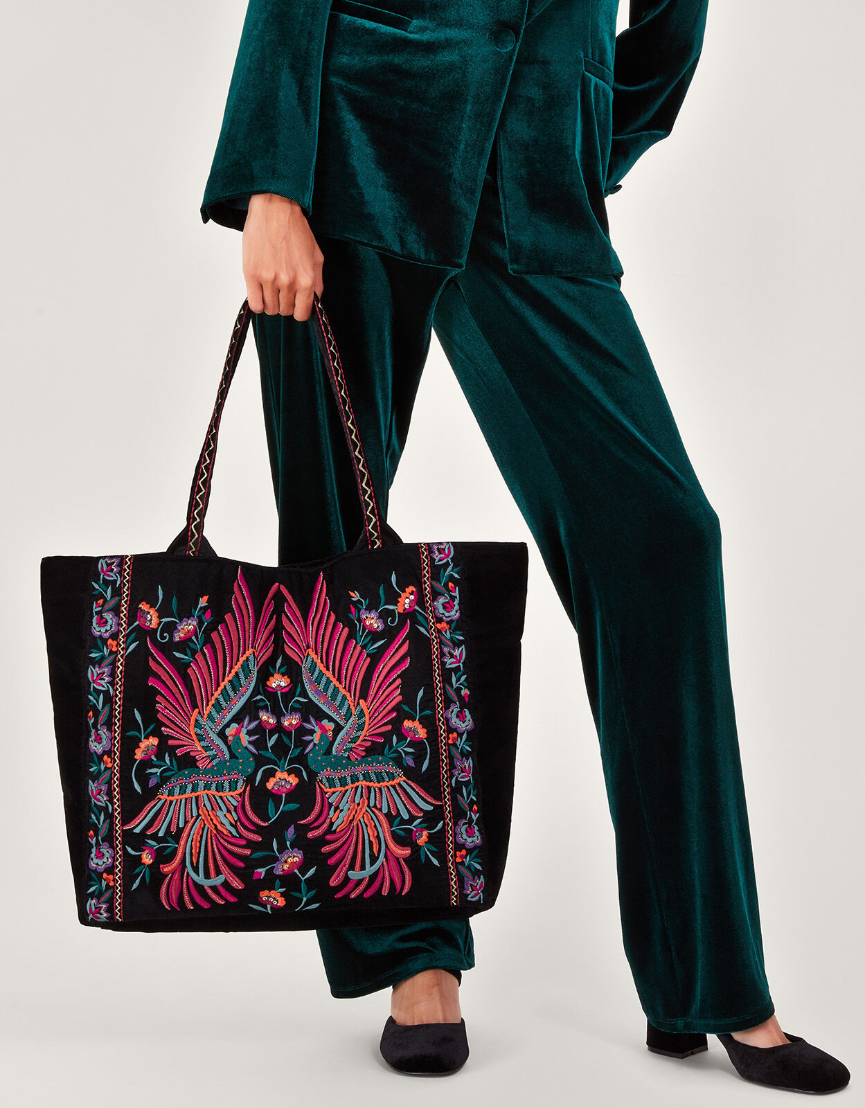 Tote shop bag velvet