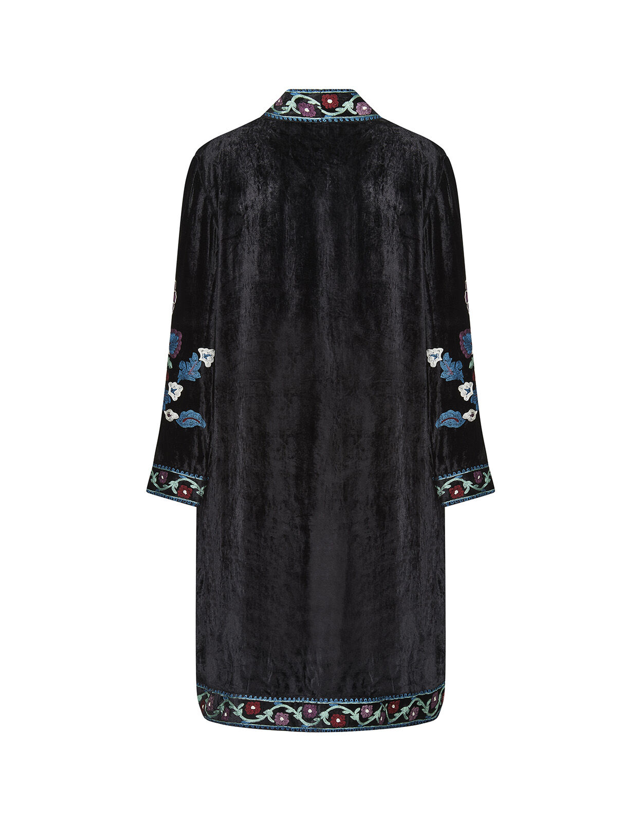 East Tara Embroidered Velvet Jacket Black