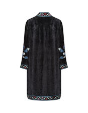 East Tara Embroidered Velvet Jacket, Black (BLACK), large