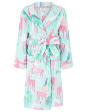 Chunky Unicorn Robe with Recycled Fabric, Blue (AQUA), large