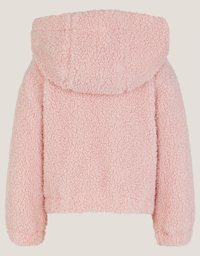 Baby Unicorn Faux Shearling Hoodie, Pink (PINK), large