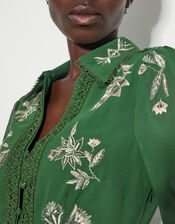 Erica Shirt Dress, Green (GREEN), large