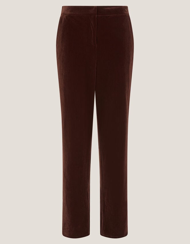 Mila Straight Velvet Pants, Copper (COPPER), large