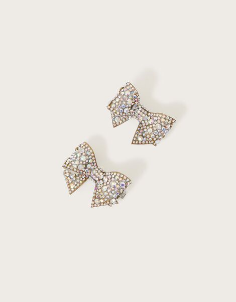 Twinkle Bow Hair Clips Set of Two, , large