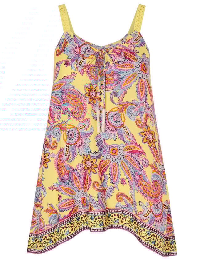 Floral Cami Top in Sustainable Viscose, Yellow (YELLOW), large