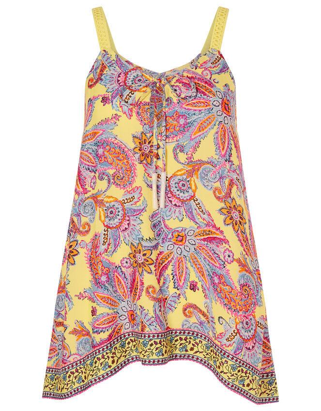 Floral Cami Top in Sustainable Viscose, Yellow (YELLOW), large
