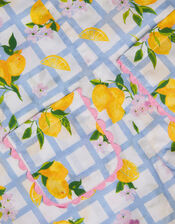 Baby Lemon Tile Print Romper, Blue (BLUE), large