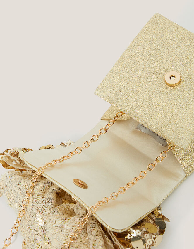 Jazzy Sequin Bow Mini Bag, , large