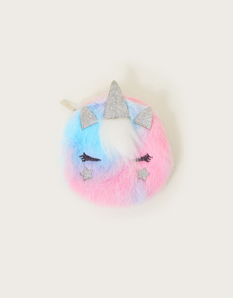 Fluffy Unicorn Mini Coin Purse, , large