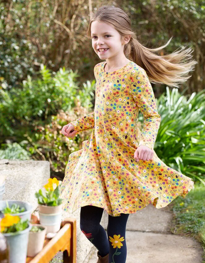 Frugi Sofia Skater Dress Yellow