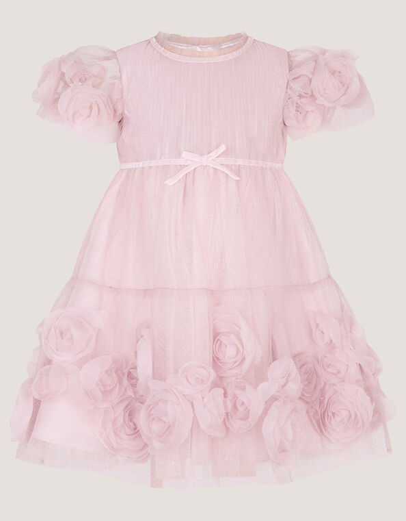 Baby Remi Rose Appliqu&eacute; Glitter Party Dress, Pink (PINK), large