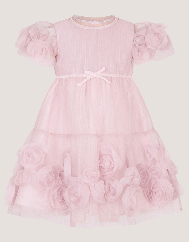 Baby Remi Rose Appliqu&eacute; Glitter Party Dress, Pink (PINK), large