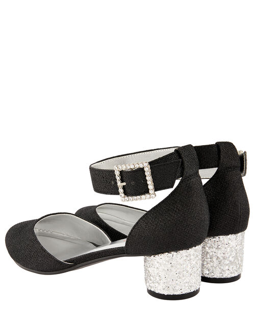 Glitter Heel Shoes, Black (BLACK), large