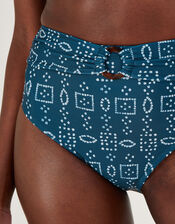Batik Dye Print Bikini Bottoms, Blue (NAVY), large