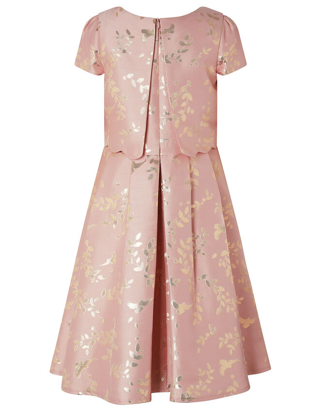 Sadie Metallic Jacquard Dress, Pink (PINK), large