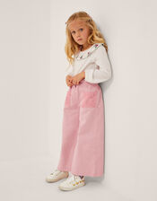 Crochet Pocket High-Waist Trousers, Pink (PINK), large