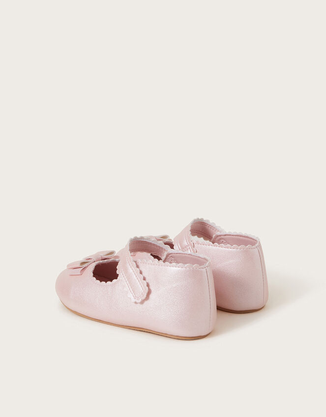 Baby Shimmer Bow Walker Shoes, Pink (PINK), large