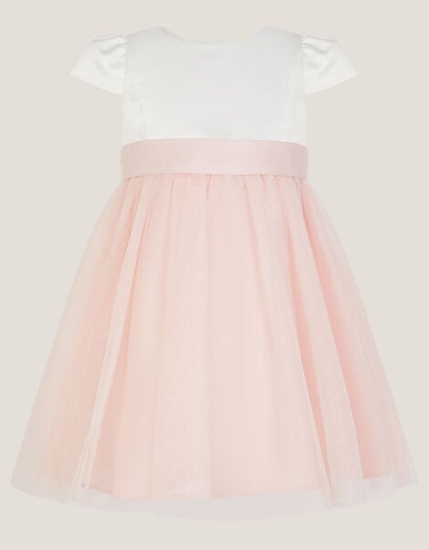 Baby Satin Bridesmaid Dress, Pink (PINK), large