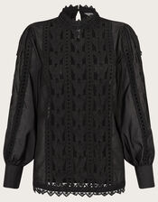 Lola Butterfly Blouse, Black (BLACK), large