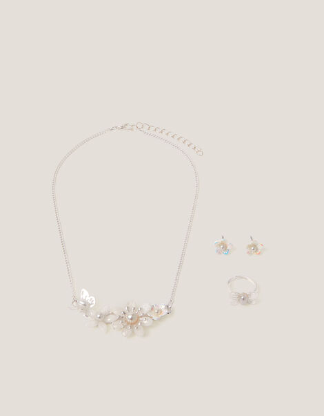 Flower & Butterfly Jewellery Set, , large