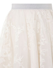 Princesca Sparkle Tulle Hanky Hem Skirt, Natural (CHAMPAGNE), large