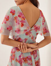 Marlene Floral Print Midi Dress, Green (MINT), large