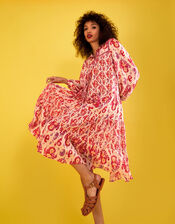 Heritage Print Kaftan Dress, Pink (PINK), large