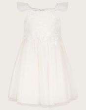 Ophelia Lace Tulle Dress, Ivory (IVORY), large