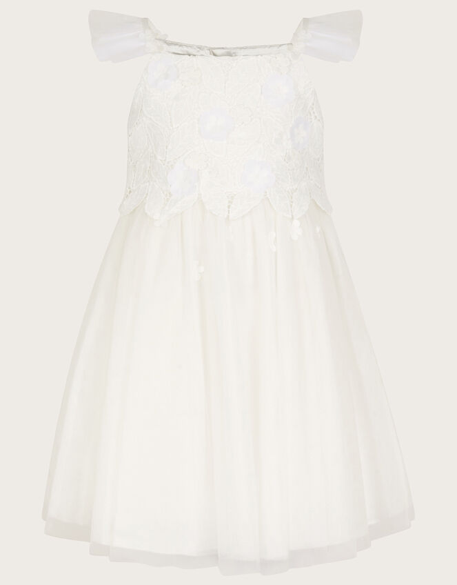 Ophelia Lace Tulle Dress, Ivory (IVORY), large