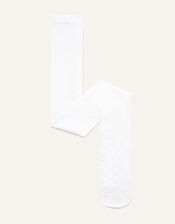 Glitter Heart Tights, White (WHITE), large