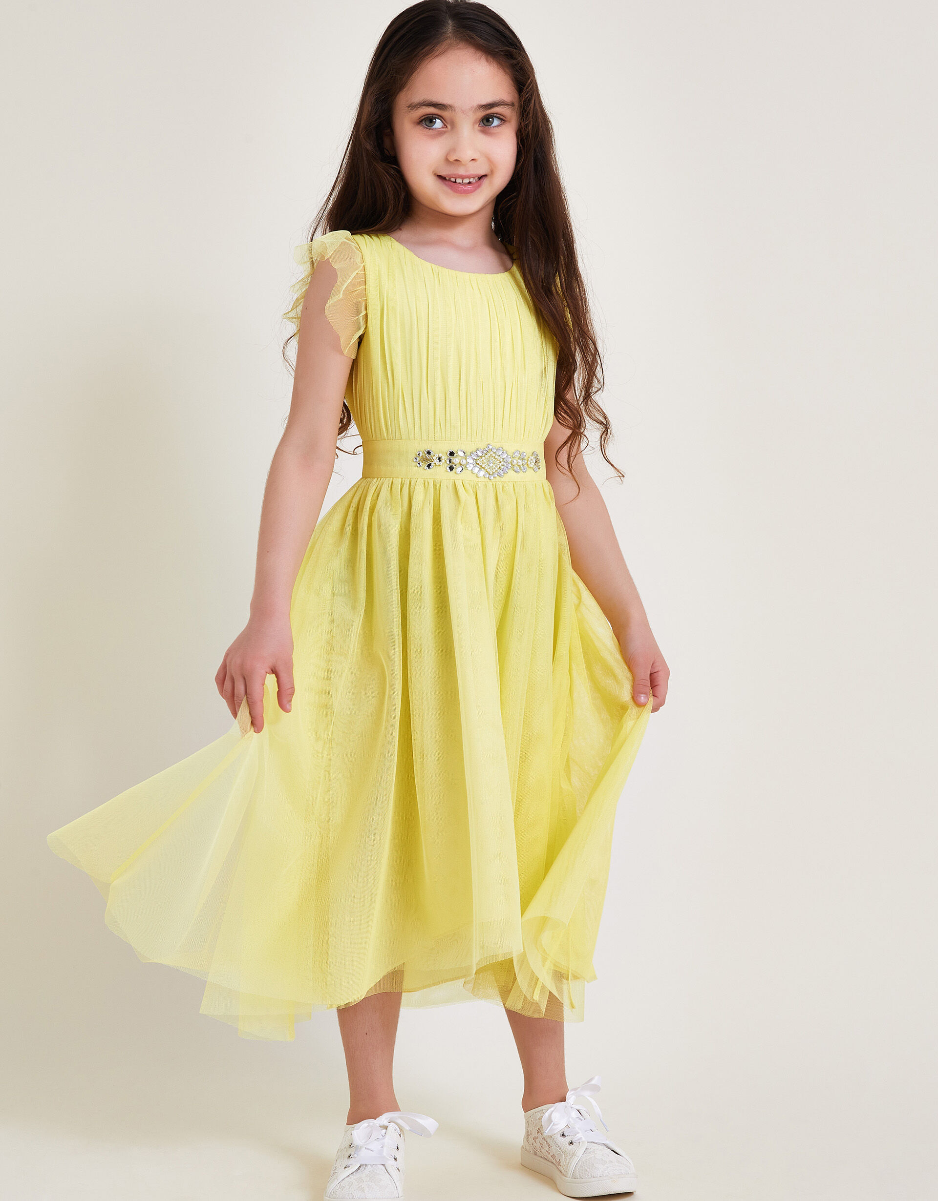Penelope Belt Dress Yellow Eid Collection Monsoon Global