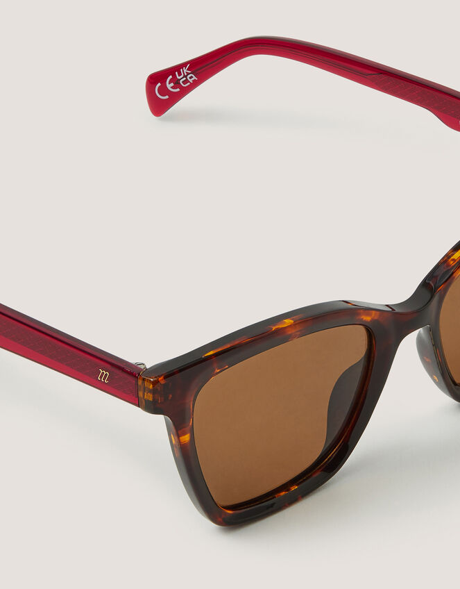 Acetate Tort Wayfarer Sunglasses, , large