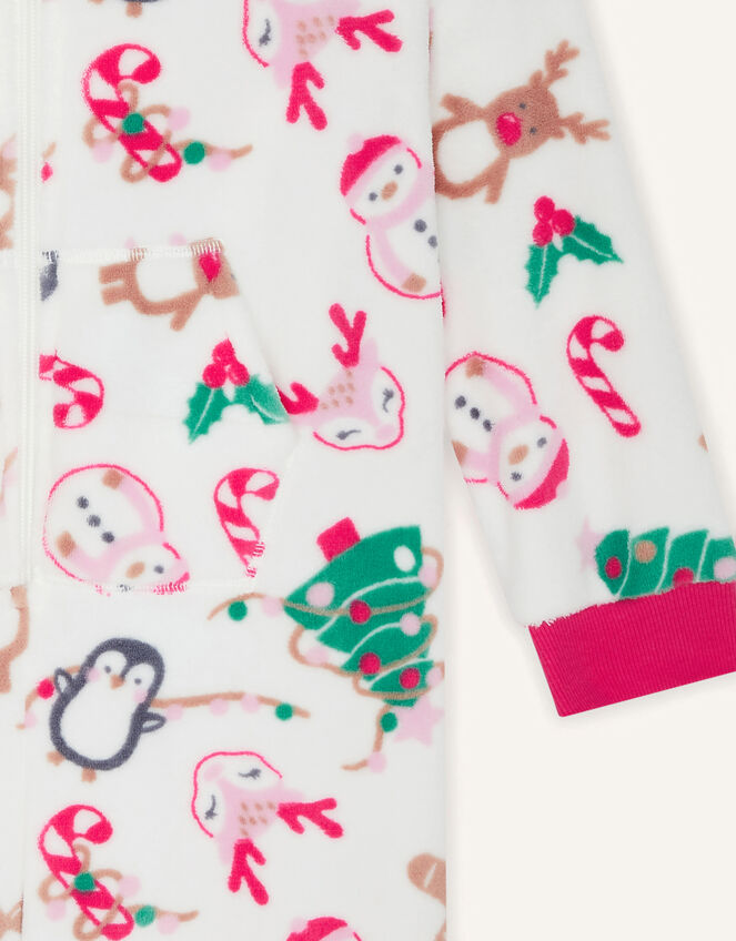 Christmas Chunky Sleepsuit, Ivory (IVORY), large