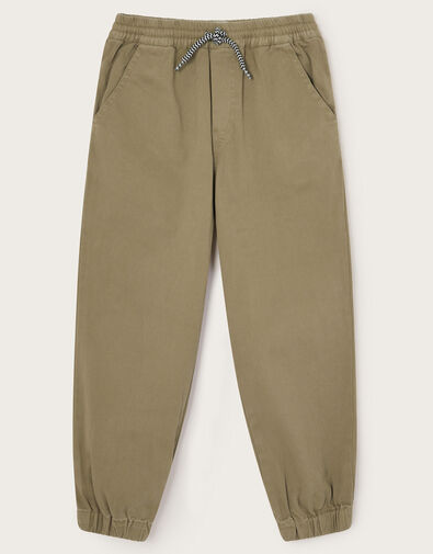 Pull-On Cuffed Pants, Natural (STONE), large