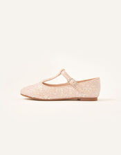 Glitter T-Bar Ballerina Flats, Pink (PINK), large