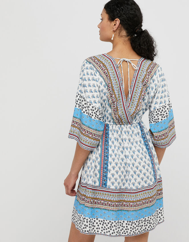 Dahlia Printed Kaftan in LENZING™ ECOVERO™ , Ivory (IVORY), large