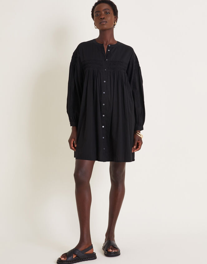 Melissa Long Sleeve Mini Dress, Black (BLACK), large