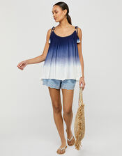 Amelia Dip-Dye Cami in LENZING™ ECOVERO™, Blue (BLUE), large