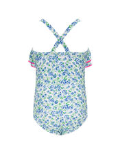 Sunuva Baby Vintage Ditsy Floral Swimsuit, Blue (BLUE), large