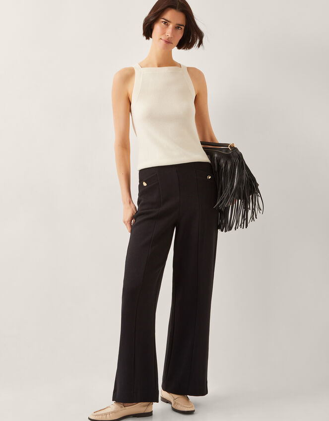 Shelby Pull-On Jersey Trousers, Black (BLACK), large
